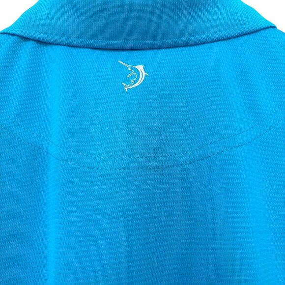 REEL LEGENDS Fishing Polo Bright Blue Short Sleeve Vented NWOT Size Small - Picture 5 of 8